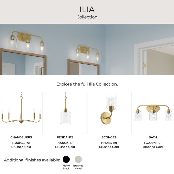 Progress Lighting - P500514-191 - One Light Pendant - Ilia - Brushed Gold