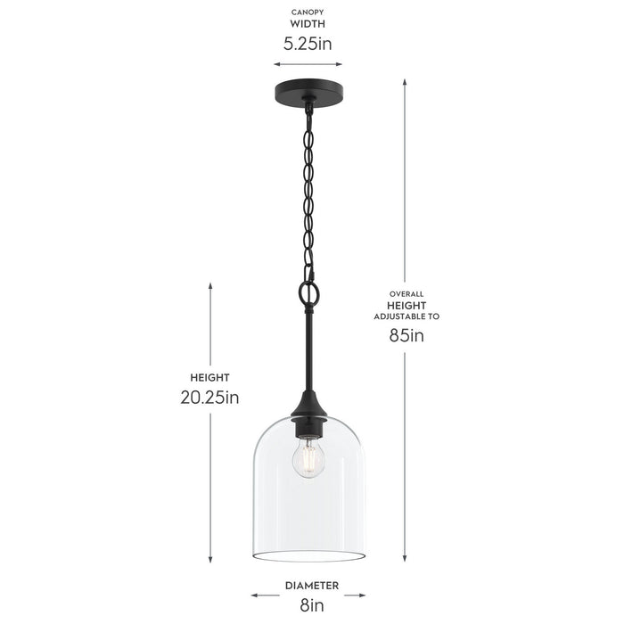 Progress Lighting - P500514-31M - One Light Pendant - Ilia - Matte Black