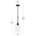 Progress Lighting - P500514-31M - One Light Pendant - Ilia - Matte Black