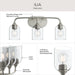 Progress Lighting - P300573-009 - Three Light Bath Vanity - Ilia - Brushed Nickel