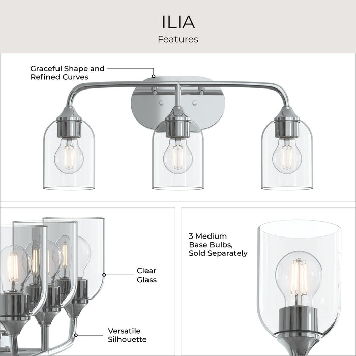 Progress Lighting - P300573-015 - Three Light Bath Vanity - Ilia - Polished Chrome