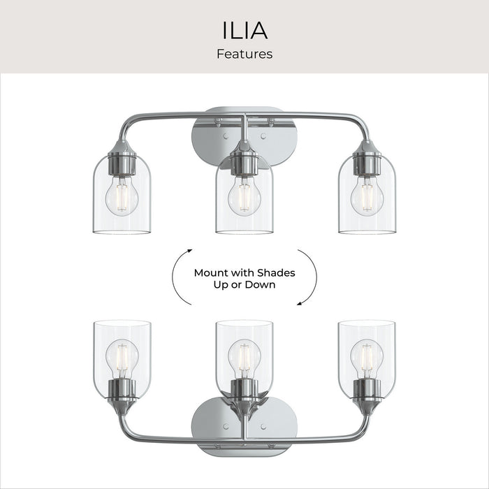 Progress Lighting - P300573-015 - Three Light Bath Vanity - Ilia - Polished Chrome