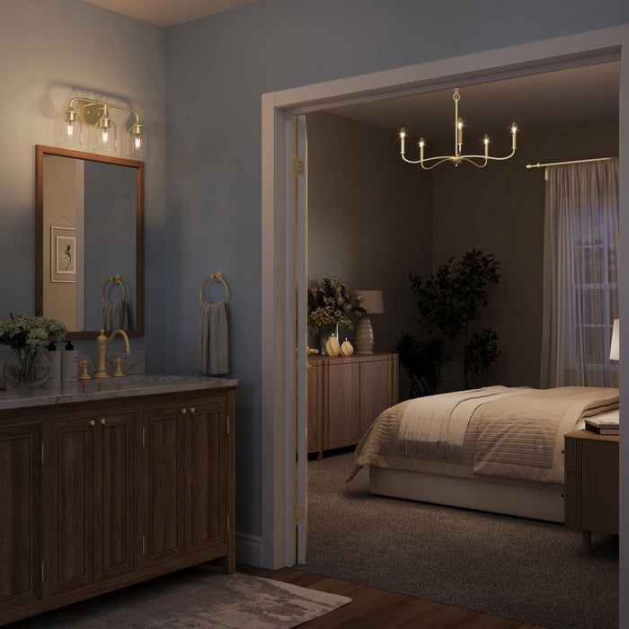 Progress Lighting - P300573-191 - Three Light Bath Vanity - Ilia - Brushed Gold