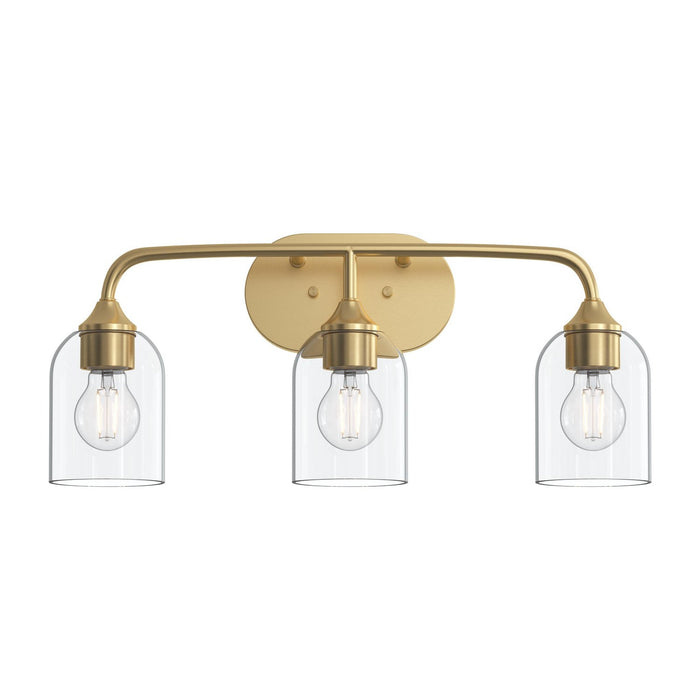 Progress Lighting - P300573-191 - Three Light Bath Vanity - Ilia - Brushed Gold