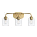 Progress Lighting - P300573-191 - Three Light Bath Vanity - Ilia - Brushed Gold