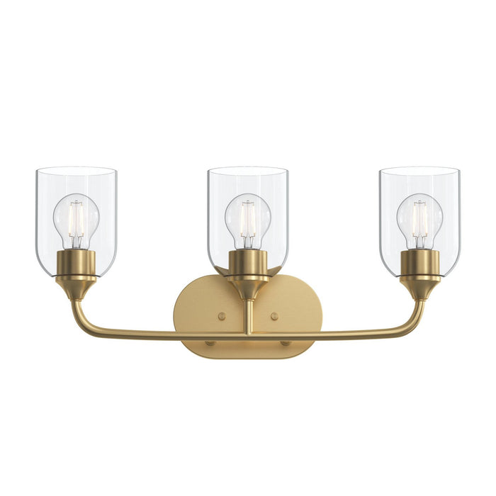 Progress Lighting - P300573-191 - Three Light Bath Vanity - Ilia - Brushed Gold
