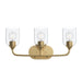 Progress Lighting - P300573-191 - Three Light Bath Vanity - Ilia - Brushed Gold