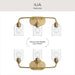 Progress Lighting - P300573-191 - Three Light Bath Vanity - Ilia - Brushed Gold