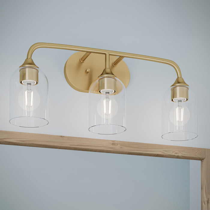 Progress Lighting - P300573-191 - Three Light Bath Vanity - Ilia - Brushed Gold