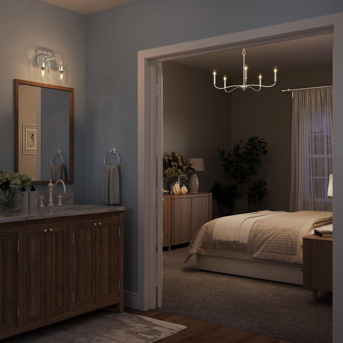 Progress Lighting - P400462-009 - Five Light Chandelier - Ilia - Brushed Nickel