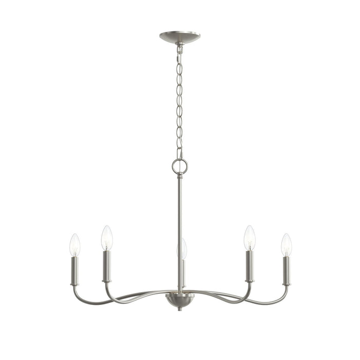 Progress Lighting - P400462-009 - Five Light Chandelier - Ilia - Brushed Nickel