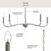 Progress Lighting - P400462-009 - Five Light Chandelier - Ilia - Brushed Nickel