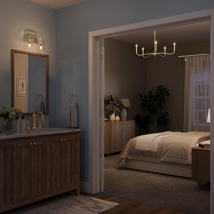 Progress Lighting - P400462-191 - Five Light Chandelier - Ilia - Brushed Gold