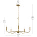 Progress Lighting - P400462-191 - Five Light Chandelier - Ilia - Brushed Gold