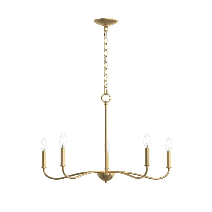 Progress Lighting - P400462-191 - Five Light Chandelier - Ilia - Brushed Gold
