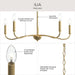 Progress Lighting - P400462-191 - Five Light Chandelier - Ilia - Brushed Gold