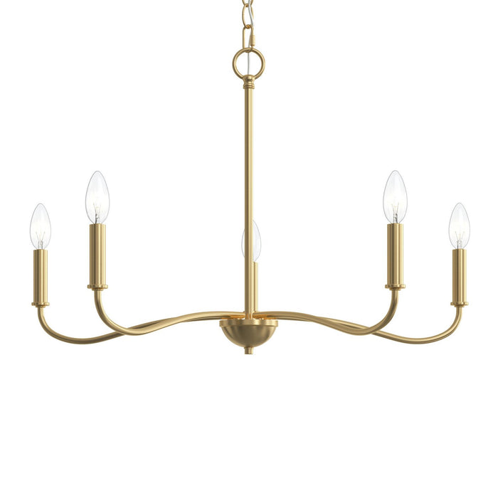 Progress Lighting - P400462-191 - Five Light Chandelier - Ilia - Brushed Gold