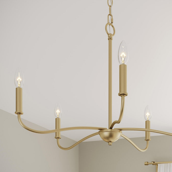Progress Lighting - P400462-191 - Five Light Chandelier - Ilia - Brushed Gold