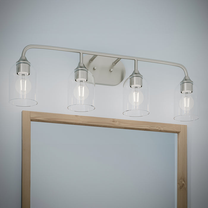 Progress Lighting - P300574-009 - Four Light Bath Vanity - Ilia - Brushed Nickel
