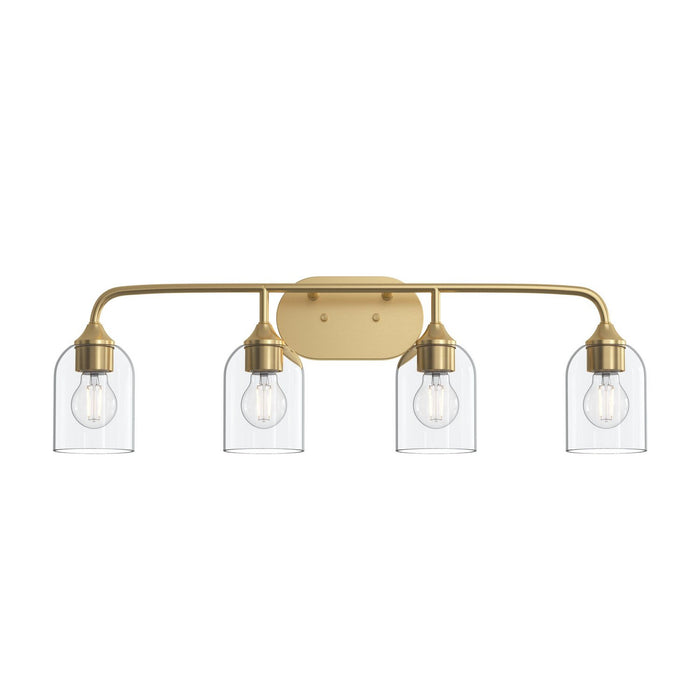 Progress Lighting - P300574-191 - Four Light Bath Vanity - Ilia - Brushed Gold