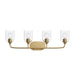 Progress Lighting - P300574-191 - Four Light Bath Vanity - Ilia - Brushed Gold