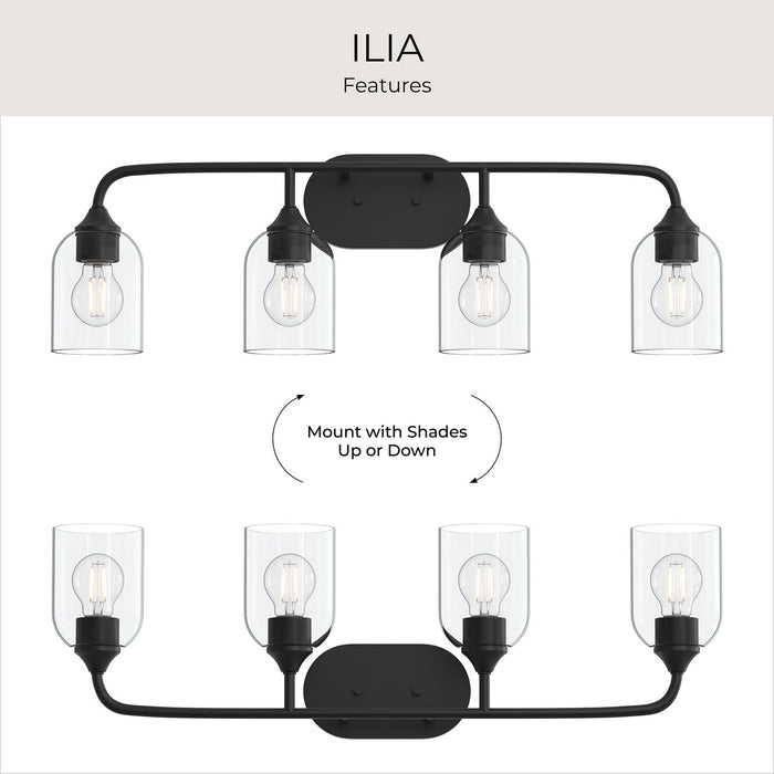 Progress Lighting - P300574-31M - Four Light Bath Vanity - Ilia - Matte Black