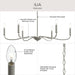 Progress Lighting - P400463-009 - Six Light Chandelier - Ilia - Brushed Nickel