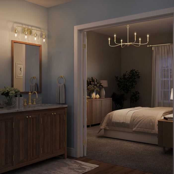 Progress Lighting - P400463-009 - Six Light Chandelier - Ilia - Brushed Nickel