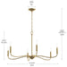Progress Lighting - P400463-191 - Six Light Chandelier - Ilia - Brushed Gold