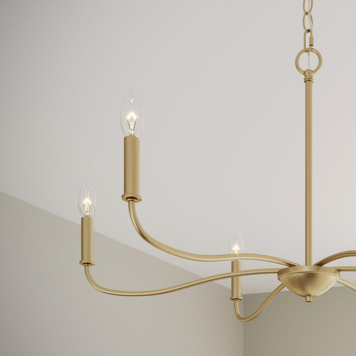 Progress Lighting - P400463-191 - Six Light Chandelier - Ilia - Brushed Gold