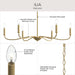 Progress Lighting - P400463-191 - Six Light Chandelier - Ilia - Brushed Gold