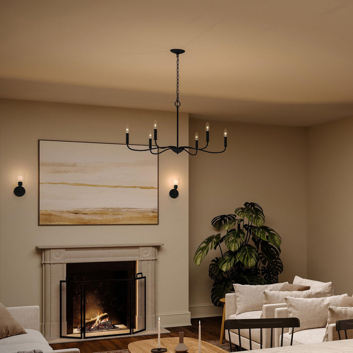 Progress Lighting - P400463-31M - Six Light Chandelier - Ilia - Matte Black