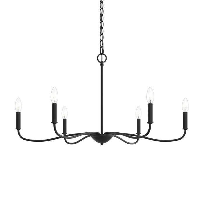Progress Lighting - P400463-31M - Six Light Chandelier - Ilia - Matte Black