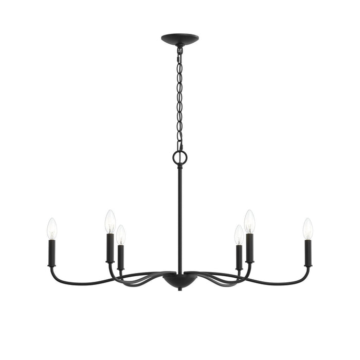 Progress Lighting - P400463-31M - Six Light Chandelier - Ilia - Matte Black
