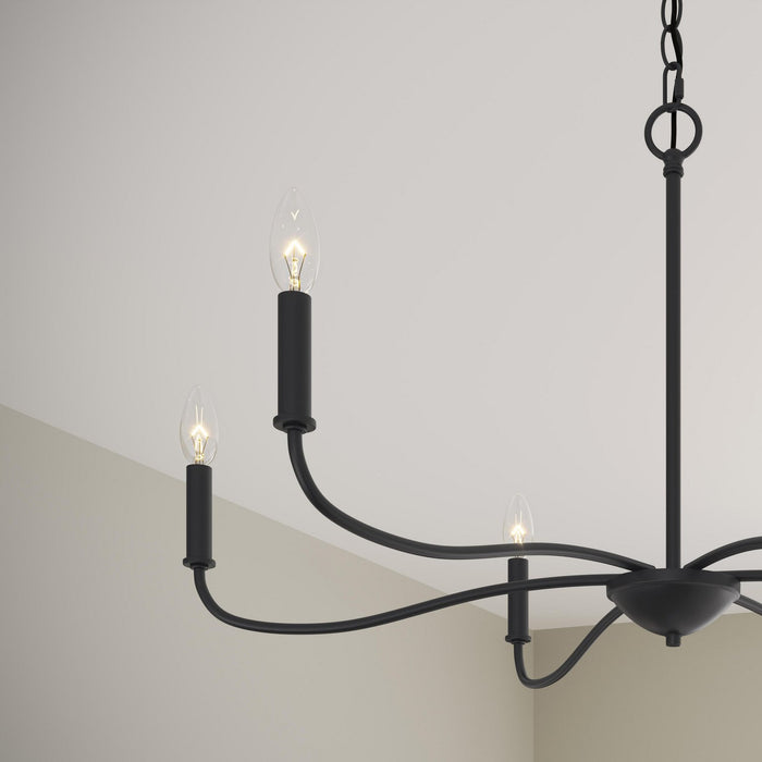 Progress Lighting - P400463-31M - Six Light Chandelier - Ilia - Matte Black