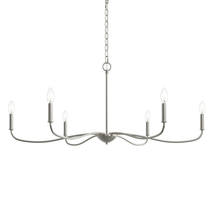 Progress Lighting - P400464-009 - Six Light Chandelier - Ilia - Brushed Nickel