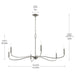 Progress Lighting - P400464-009 - Six Light Chandelier - Ilia - Brushed Nickel