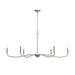 Progress Lighting - P400464-009 - Six Light Chandelier - Ilia - Brushed Nickel