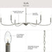 Progress Lighting - P400464-009 - Six Light Chandelier - Ilia - Brushed Nickel