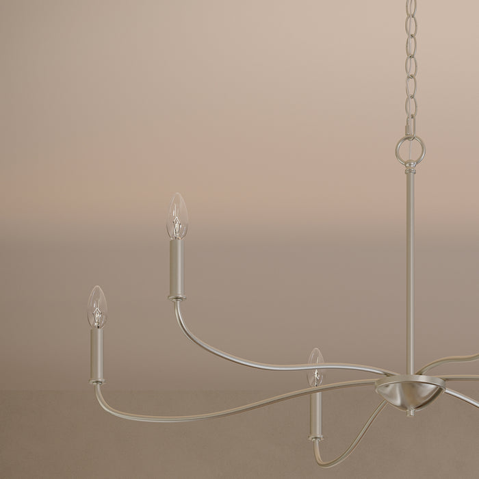 Progress Lighting - P400464-009 - Six Light Chandelier - Ilia - Brushed Nickel