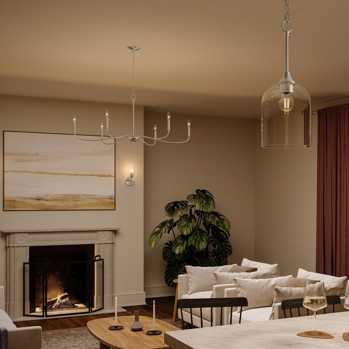 Progress Lighting - P400464-009 - Six Light Chandelier - Ilia - Brushed Nickel