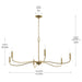 Progress Lighting - P400464-191 - Six Light Chandelier - Ilia - Brushed Gold