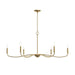 Progress Lighting - P400464-191 - Six Light Chandelier - Ilia - Brushed Gold