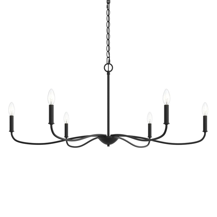 Progress Lighting - P400464-31M - Six Light Chandelier - Ilia - Matte Black