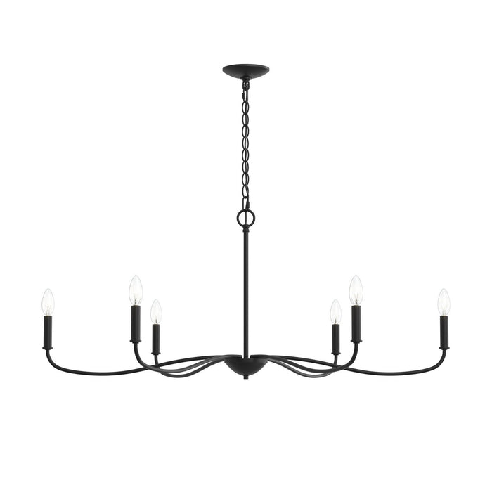 Progress Lighting - P400464-31M - Six Light Chandelier - Ilia - Matte Black