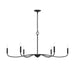 Progress Lighting - P400464-31M - Six Light Chandelier - Ilia - Matte Black