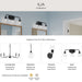 Progress Lighting - P400464-31M - Six Light Chandelier - Ilia - Matte Black