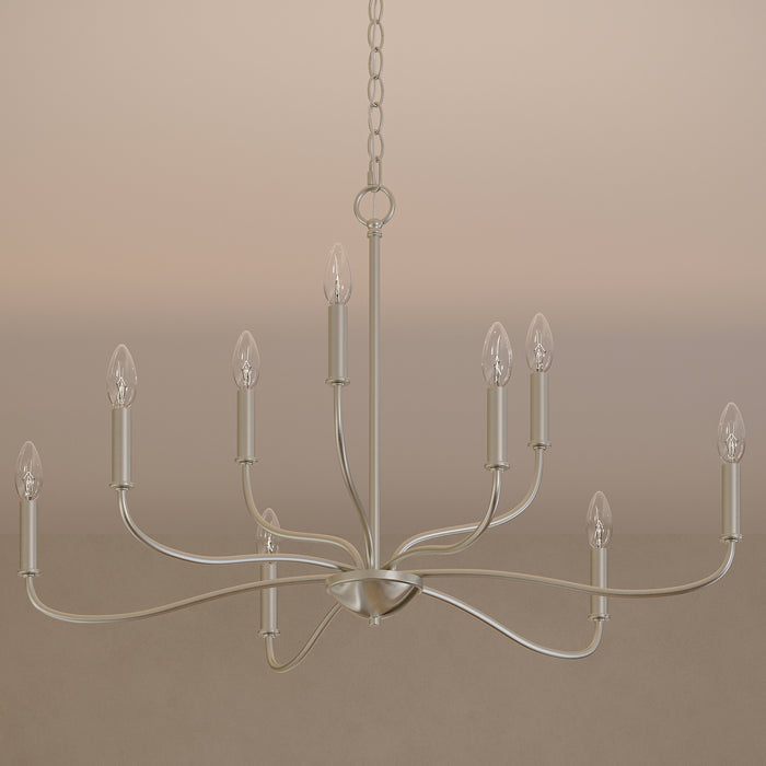 Progress Lighting - P400465-009 - Nine Light Chandelier - Ilia - Brushed Nickel