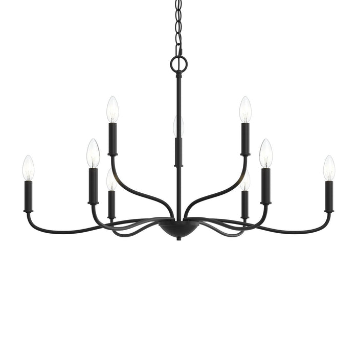 Progress Lighting - P400465-31M - Nine Light Chandelier - Ilia - Matte Black