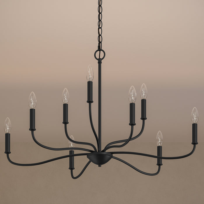 Progress Lighting - P400465-31M - Nine Light Chandelier - Ilia - Matte Black